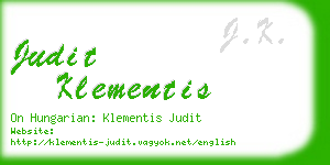 judit klementis business card